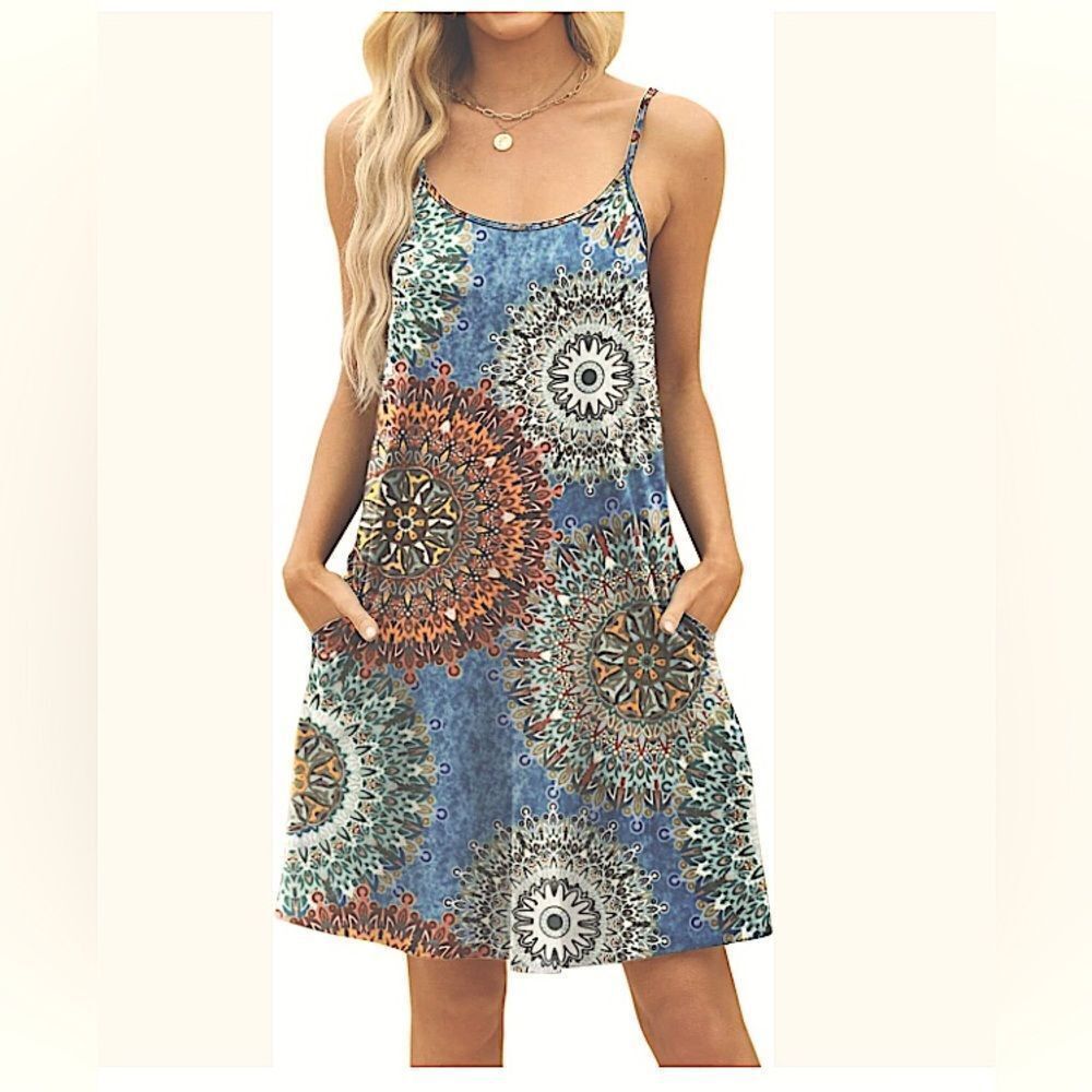 🔥Love Riche bohemian printed dress size M